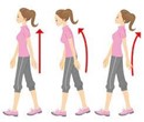  Caminar con la espalda recta mirando hacía al frente