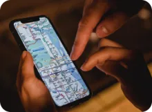 telefono con mapa